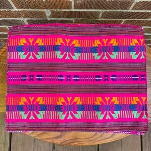 Mexican placemats loom made table topper centerpiece ethnic artisan boho Set 4